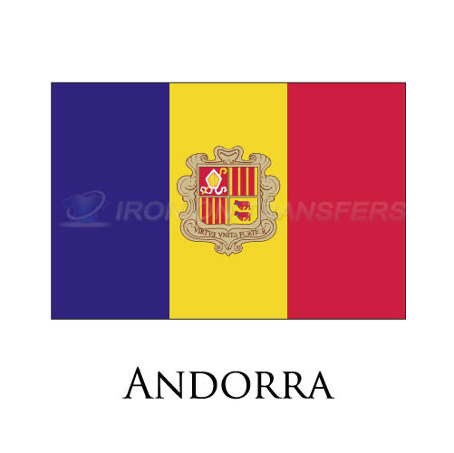 Andorra flag Iron-on Stickers (Heat Transfers)NO.1812